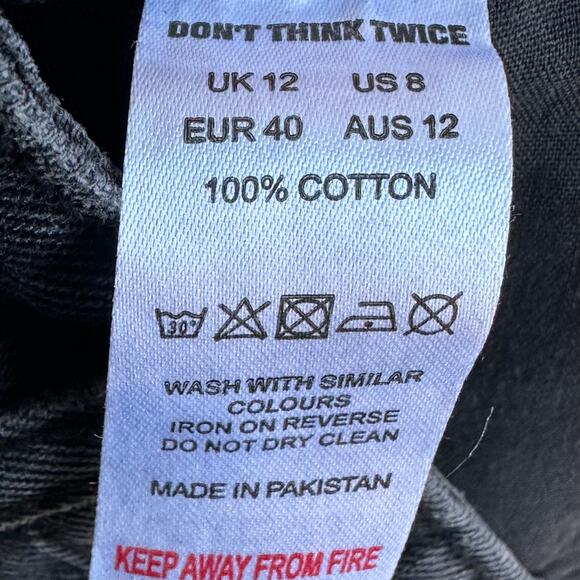 ASOS DTT High Waist Denim Shorts Black - Picture 6 of 6